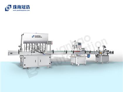 自動化膏體、液體灌裝、旋蓋、貼標生產(chǎn)線